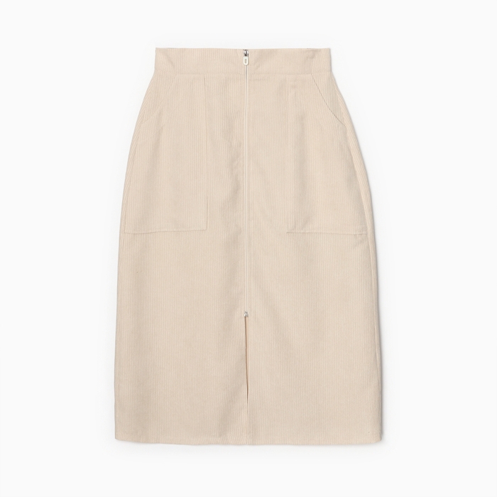 Юбка женская MINAKU: Velvet collection цвет молочный, р-р 44