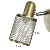 Бра с проводом "Селден" 1хЕ27 40Вт бронза 14х8х12 см