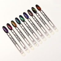 Гель лак для ногтей, &laquo;CAT`S EYE&raquo;, 3-х фазный, 8мл, LED/UV, цвет хамелеон/зеленый (09)