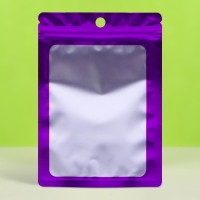 Пакет Зип-лок с окном, с еврослотом, фиолетовый, 10 х 14 см набор 20шт 10664563 Пакет Зип-лок с окном, с еврослотом, фиолетовый, 10 х 14 см набор 20шт 10664563