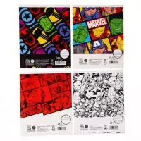 Тетрадь в линейку 24 листа, 5 видов МИКС, обложка мелованный картон, &laquo;Мстители&raquo;