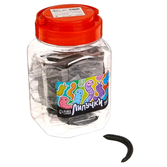 Липучка &laquo;Червячки&raquo;, МИКС, в банке