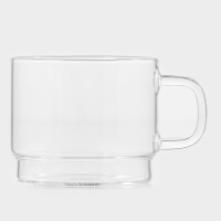 Кружка стеклянная штабелируемая "Боттом", 450 мл, 9,5х7,9 см