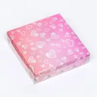 Коробка для печенья, &laquo;Сердца&raquo; 12&times;12&times;3