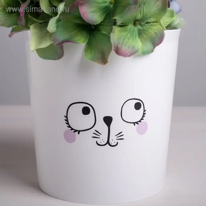 Кашпо для цветов &laquo;Мордочка&raquo;, 1,6 л, 14 х 14 см
