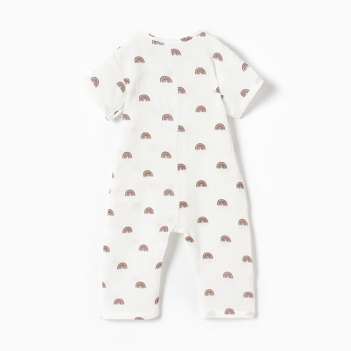 Комбинезон Крошка Я Муслин, 62-68, бежевый