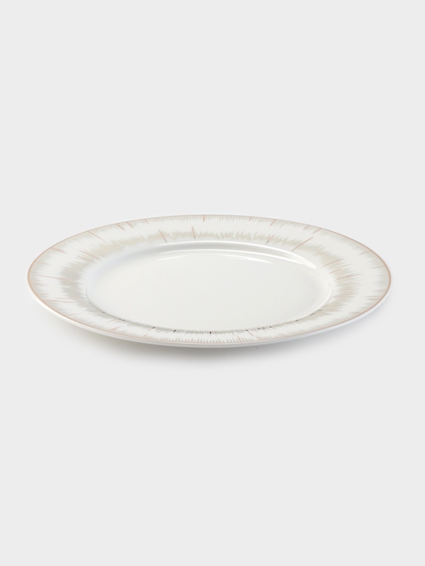 Тарелка WY Golden rays, d=20 см, фарфор, белая