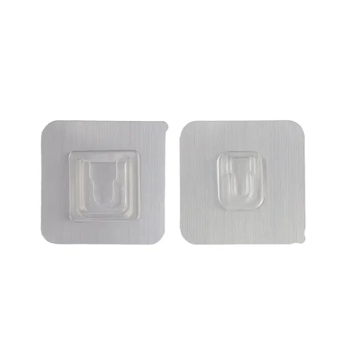 Держатель настенный, 2 шт, ТУНДРА krep, с клейкой поверхностью, 60х60 мм, цвет хром