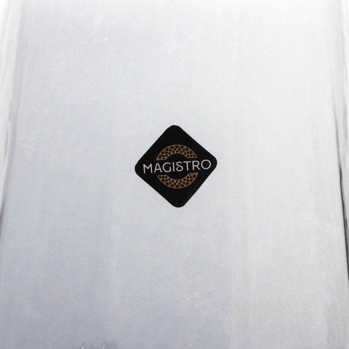 Набор стаканов стеклянных Magistro &laquo;Дарио&raquo;, 450 мл, 10&times;11,5 см, 6 шт, цвет графит