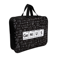 Папка с ручками текстильная А4, 360&times;245&times;70 мм, Calligrata Top &laquo;Гений&raquo;