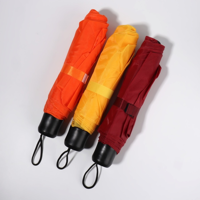 Зонт механический «Однотонный», 3 сложения, 8 спиц, R = 48/55 см, D = 110 см, цвет МИКС Зонт механический «Однотонный», 3 сложения, 8 спиц, R = 48/55 см, D = 110 см, цвет МИКС