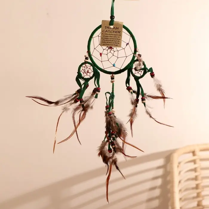 Ловец снов "Пять зеленых колец" 0,7х15х40 см