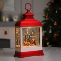 Светодиодная фигура «Фонарь с упряжкой» 16.5 × 26.5 × 7.8 см, пластик, батарейки ААх3 (не в комплекте), USB, свечение тёплое белое Светодиодная фигура «Фонарь с упряжкой» 16.5 × 26.5 × 7.8 см, пластик, батарейки ААх3 (не в комплекте), USB, свечение тёплое белое