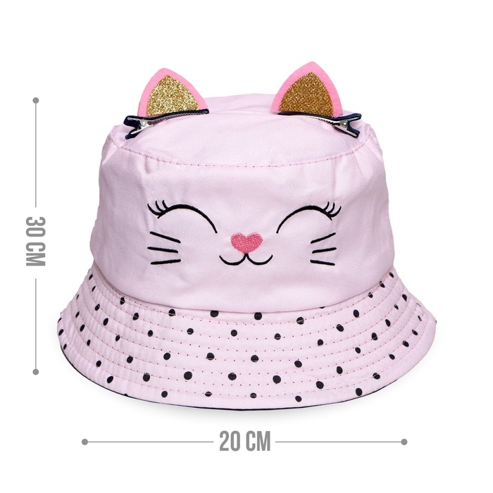 Панама детская для девочки &laquo;Котик&raquo;, с ушками, р-р 52-54