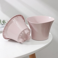 Кашпо для цветов со вставкой &laquo;Лагуна&raquo;, 600 мл, d=13 см, h=9 см, цвет розовый