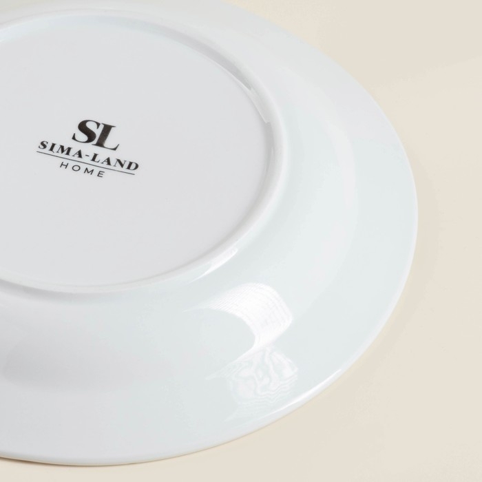 Набор фарфоровых тарелок SL Home &laquo;Винтаж фрэнч&raquo;, d=22,5 см, цвет белый