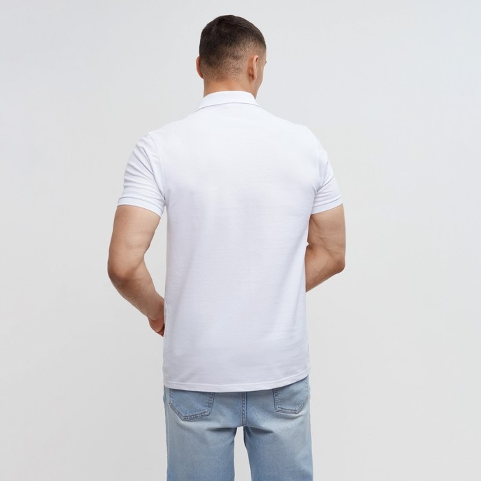 Футболка (поло) мужская MINAKU REGULAR FIT: цвет белый, р-р 52