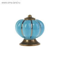 Ручка-кнопка Ceramics 001, керамическая, синяя Ручка-кнопка Ceramics 001, керамическая, синяя