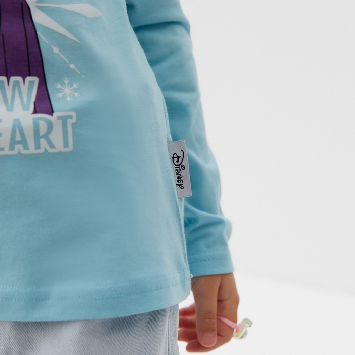 Футболка с длинным рукавом "Холодное сердце", Disney, рост 98-104, голубой