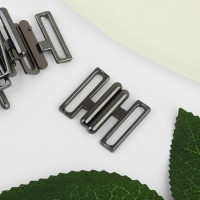 Застёжка для купальника, металлическая, 20 мм, 5 шт, цвет чёрный никель Застёжка для купальника, металлическая, 20 мм, 5 шт, цвет чёрный никель