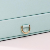 Шкатулка кожзам для украшений "Одуванчики и пальмовые листья" 8,7х14,3х18,2 см