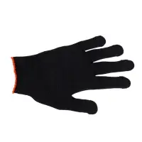 Перчатки рабочие, хб, вязка 7 класс, 5 нитей, размер 9, без покрытия, чёрные