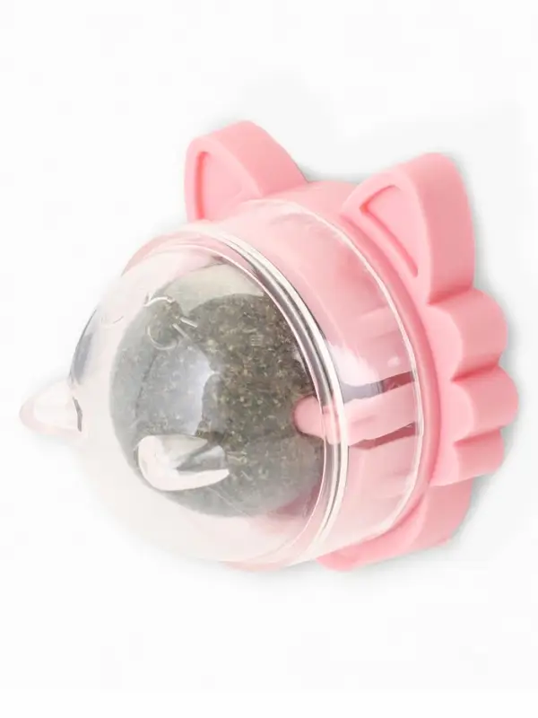 Игрушка для кошек из кошачьей мяты &laquo;Киса&raquo; на основании, 4.5&times;6&times;6 см, розовая