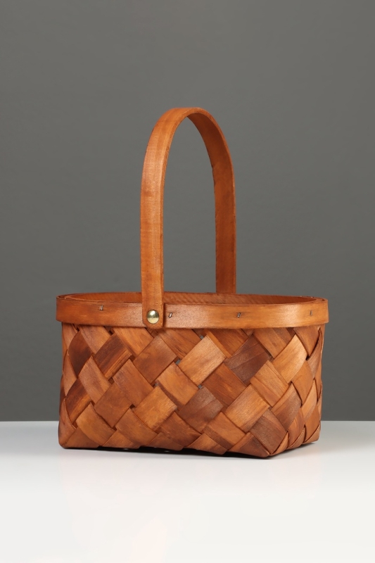 Корзина плетёная, 23×18×12 см, ручка h=13 см, ива, натуральный цвет Корзина плетёная, 23×18×12 см, ручка h=13 см, ива, натуральный цвет