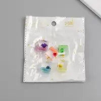 Подвеска для творчества акрил "Цветок в кубе" светится в темноте МИКС 1,6х1,6х1,8 см