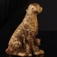 Фигура "Лабрадор с щенками", 10х7 см, бронза