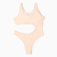 Купальник женский слитный однотонный MINAKU цвет молочный, размер 48 Купальник женский слитный однотонный MINAKU цвет молочный, размер 48