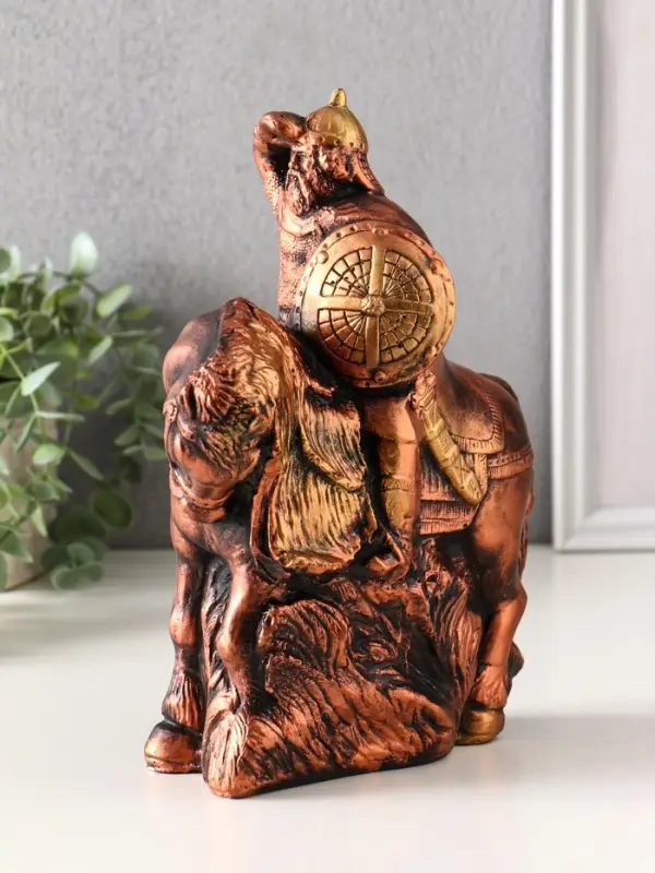 Фигура гипс &laquo;Богатырь на коне&raquo;, 25&times;19&times;11 см