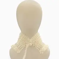 Колье-чокер жемчуг "Богема", цвет белый d=8/10/12