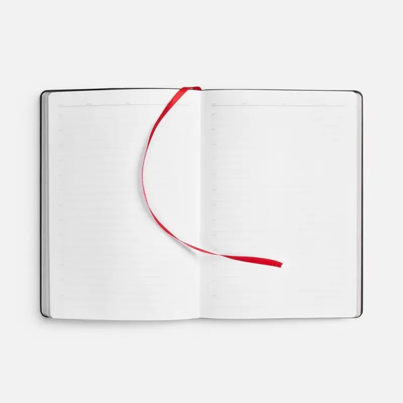 Ежедневник Nebraska Flex, недатированный, красный с серебристым