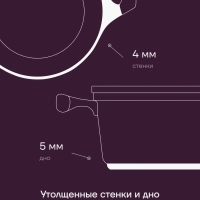 Кастрюля 2,5 литров с крышкой антипригарная