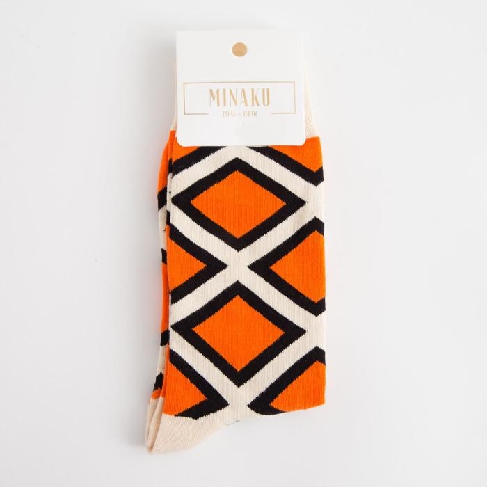 Носки MINAKU &laquo;Ромбы&raquo;, размер 36-41 (23-27 см)