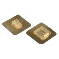 Комплект настенных держателей ТУНДРА, с клейкой поверхностью, 60&times;60&times;10 мм, цвет золото