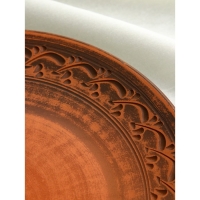 Тарелка "Тиана", декор, красная глина, 21 см