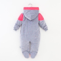 Комбинезон утеплённый, цвет серо-розовый, рост 74 см Комбинезон утеплённый, цвет серо-розовый, рост 74 см