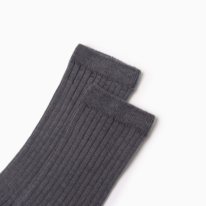 Гольфы детские 2 пары Крошка Я BASIC LINE, 8-10 см, серый/ белый Гольфы детские 2 пары Крошка Я BASIC LINE, 8-10 см, серый/ белый