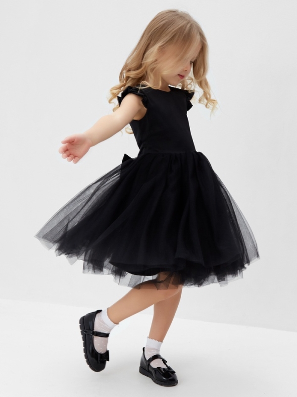 Платье нарядное детское MINAKU: PartyDress, цвет чёрный, рост 98 см Платье нарядное детское MINAKU: PartyDress, цвет чёрный, рост 98 см