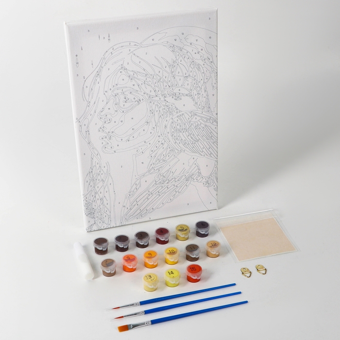 Картина по номерам с подрамником и поталью &laquo;Золотой ворон&raquo;, 20 х 30 см