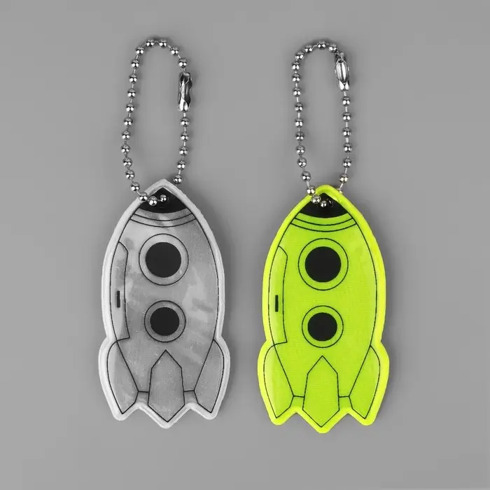 Светоотражающий элемент &laquo;Ракета&raquo;, двусторонний, 6&times;3 см, МИКС