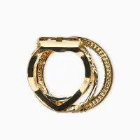 Зажим для платка "Узоры" круг, цвет белый в золоте