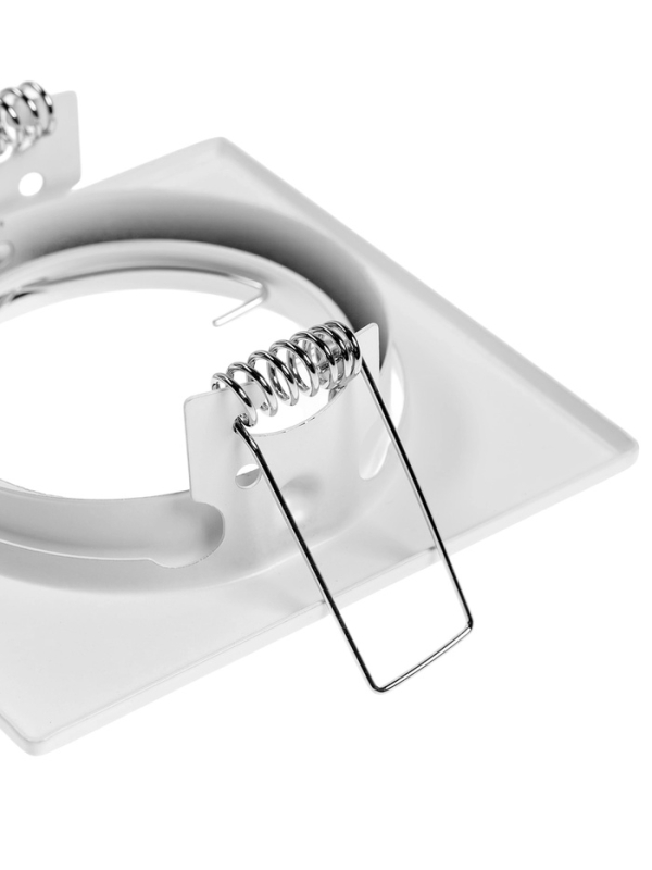 Светильник встраиваемый поворотный, под лампу MR16, квадрат, металл, белый