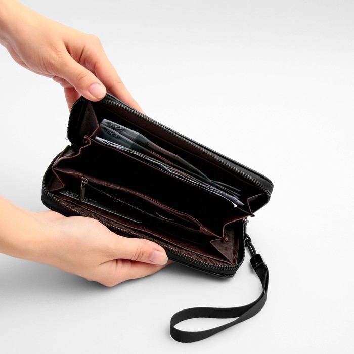 Портмоне с молнией &laquo;President&raquo;, 19 x 9,5 x 1,5 см