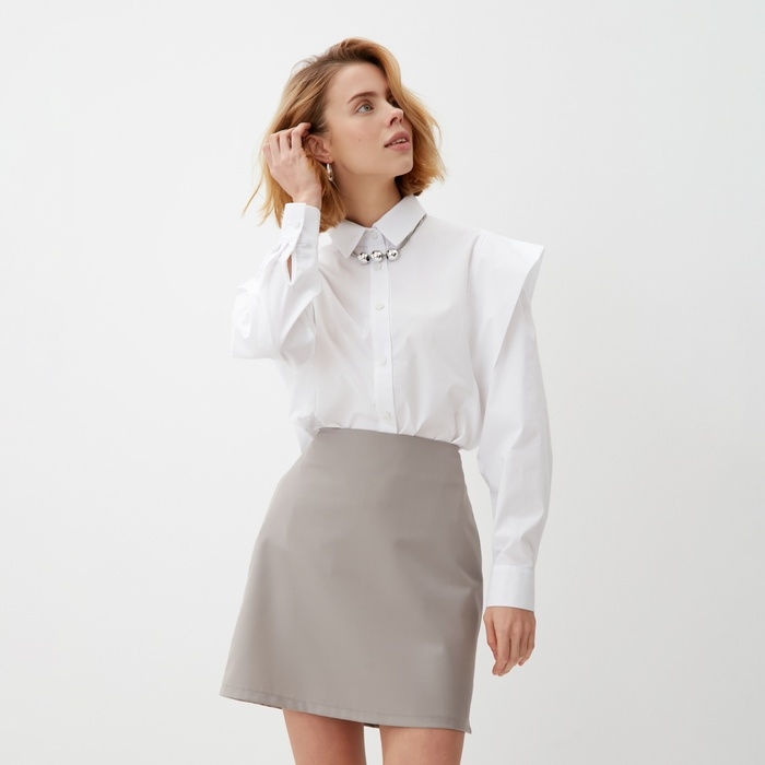 Блузка женская MINAKU: Casual Collection цвет белый, р-р 50 Блузка женская MINAKU: Casual Collection цвет белый, р-р 50