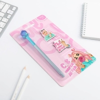 Канцелярский набор &laquo;С 8 Марта детка&raquo;: магнитные закладки 2 шт и ручка