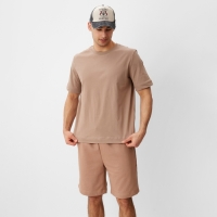 Футболка мужская из органического хлопка MINAKU REGULAR FIT: цвет бежевый, р-р 54