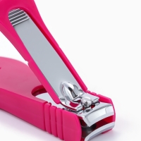 Кусачки-книпсер педикюрные, с пилкой, 7 см, цвет МИКС